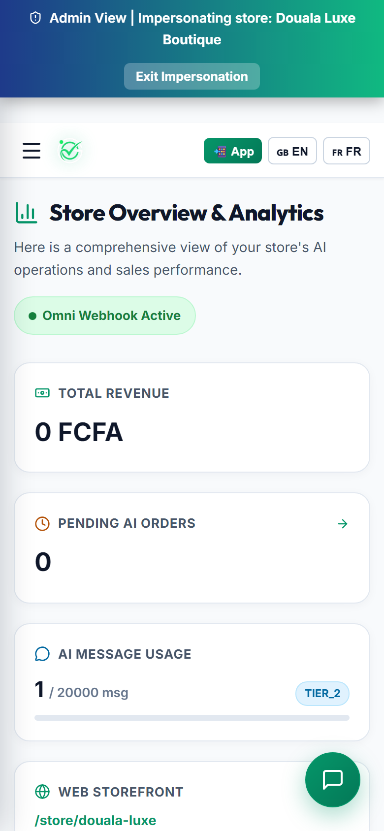 Global AI Toggle & Logout (Mobile View)
