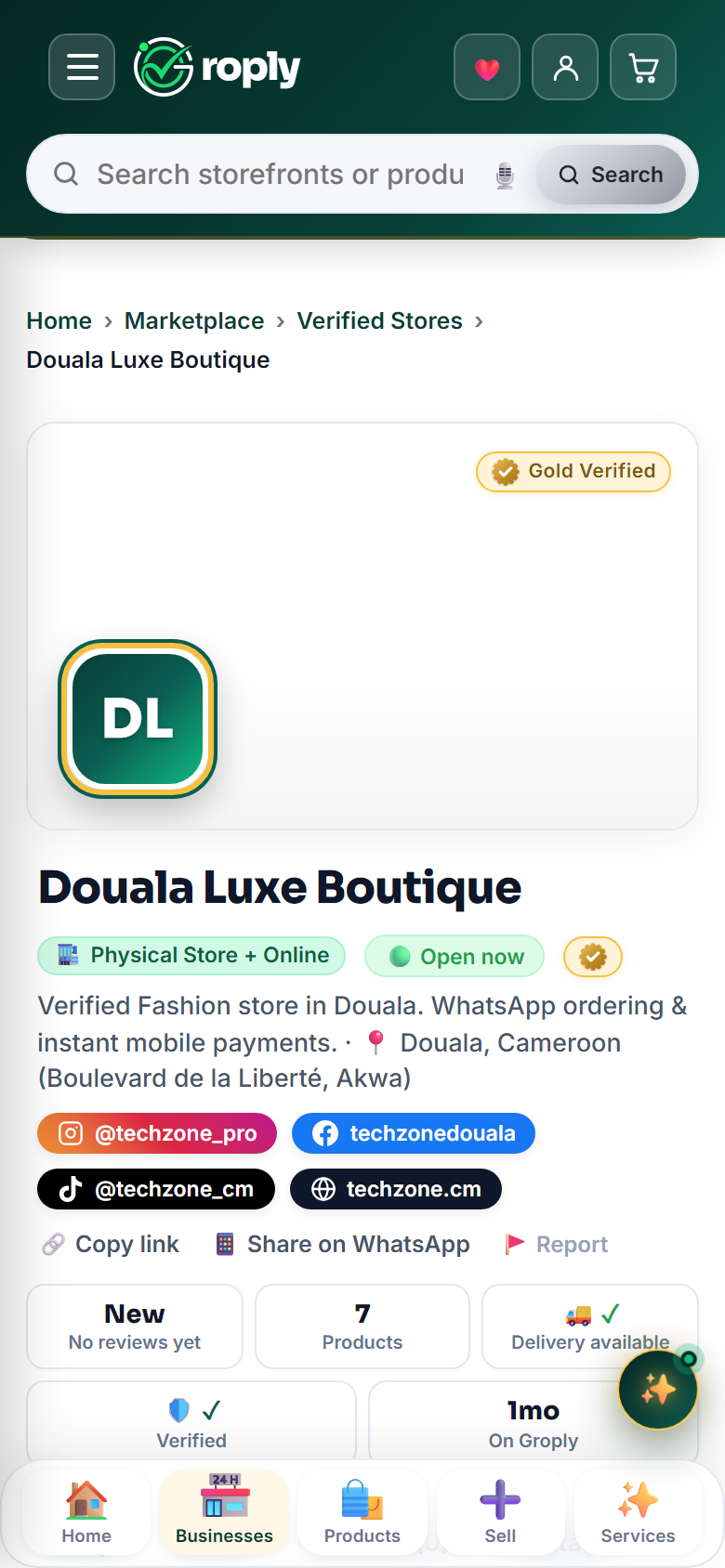 Product WhatsApp Checkout (Mobile View)